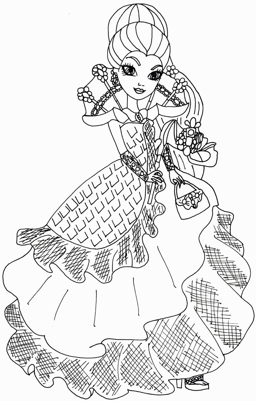 Free Printable Ever After High Coloring Pages Raven Queen Clip