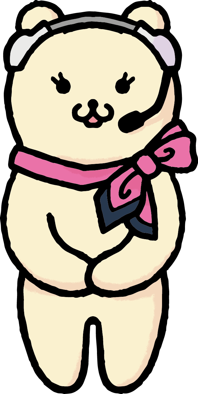 コールセンターオペレーターの電話応対イラスト かわいい無料イラスト素材