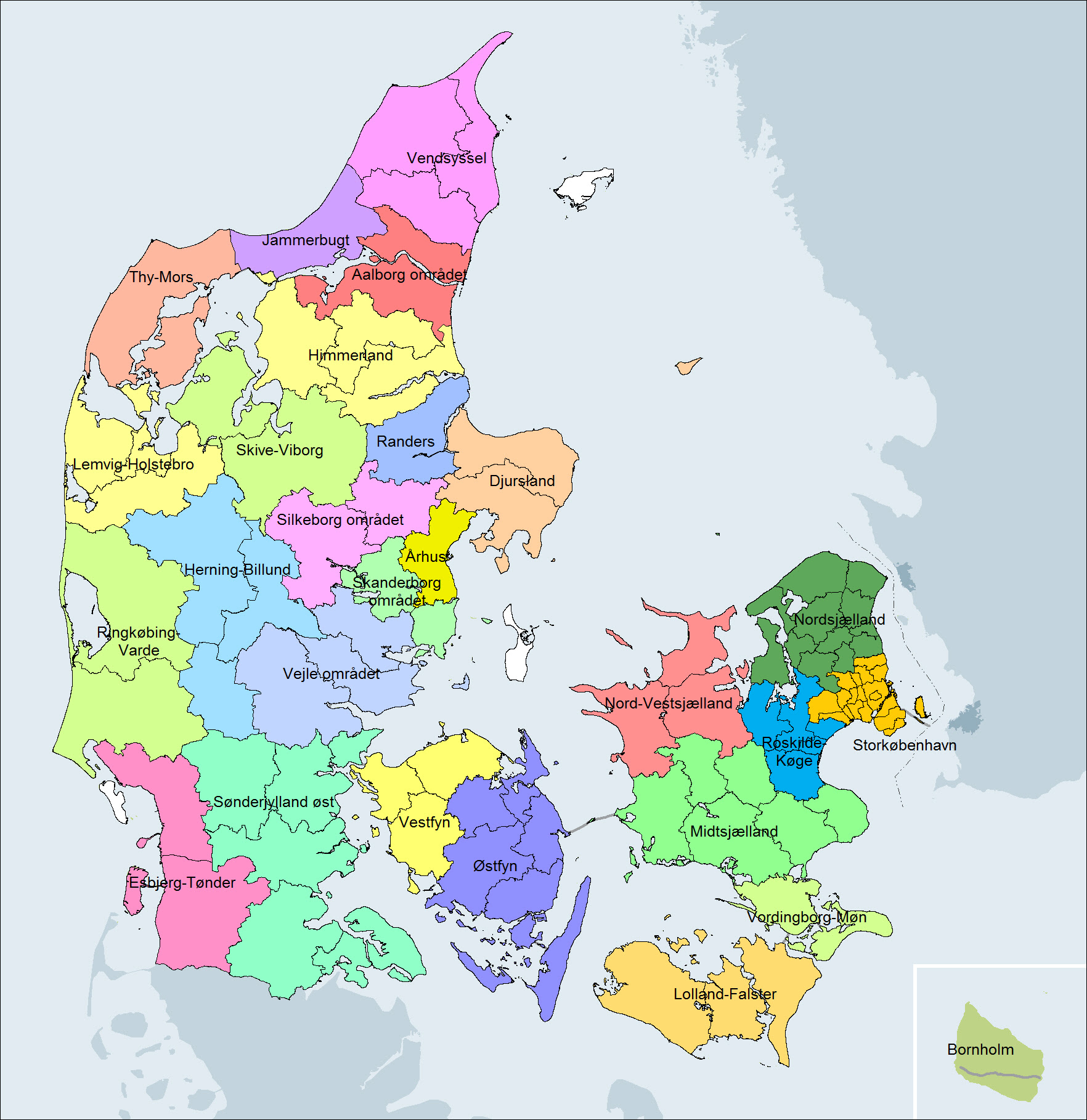 Danmarks Kommuner Kort Kort Over Kommuner Danmark | stoffeerderijrozendal Danmarks Kommuner Kort