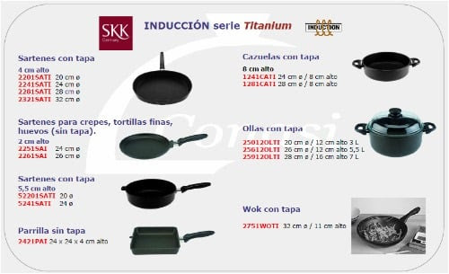 Qu sartn compro? Sartenes con titanio SKK de Conasi, mi