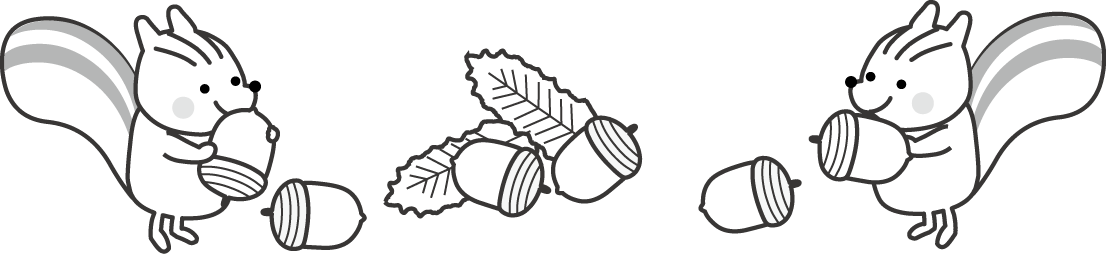 リスのイラスト 秋のイラスト 無料イラスト フリー素材2