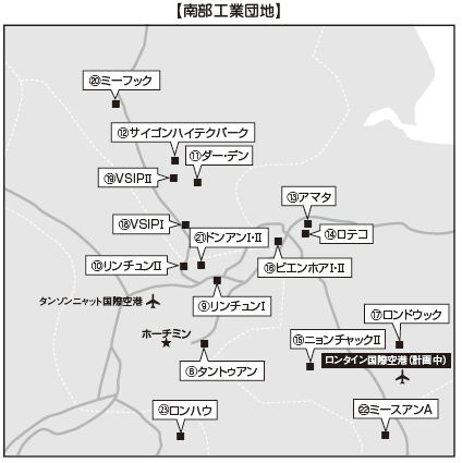 ベトナムの工業団地