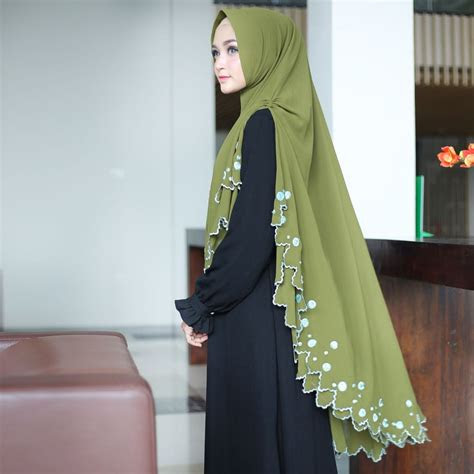 khimar madinah  gallery syarifah kerudung bordir ceruti