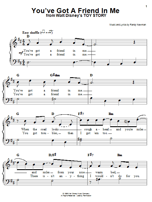 You've Got A Friend In Me | Sheet Music Direct