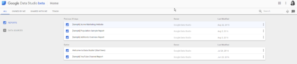 Google Data Studio Reports