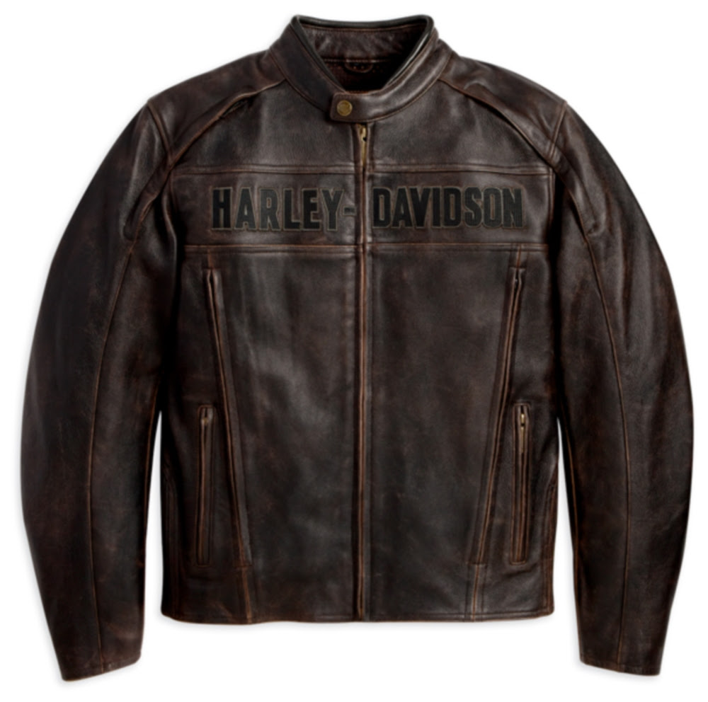  Harley  Davidson  Mens Roadway Leather  Jacket  Brown Medium 