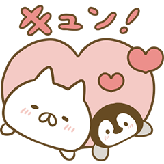 背景が動く ねこぺん日和 Lineスタンプ もじじ