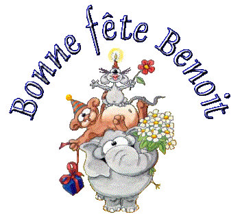 Bonne Fete Benoit Animaux Gifs Angelina Bessard Overblog Com Angelinascreations