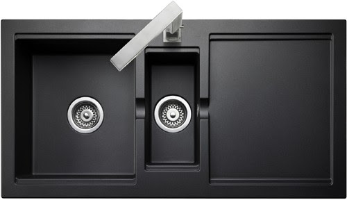 bowl granite onyx finish kitchen sink