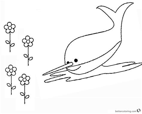  narwhal coloring pages and flowers free printable coloring pages