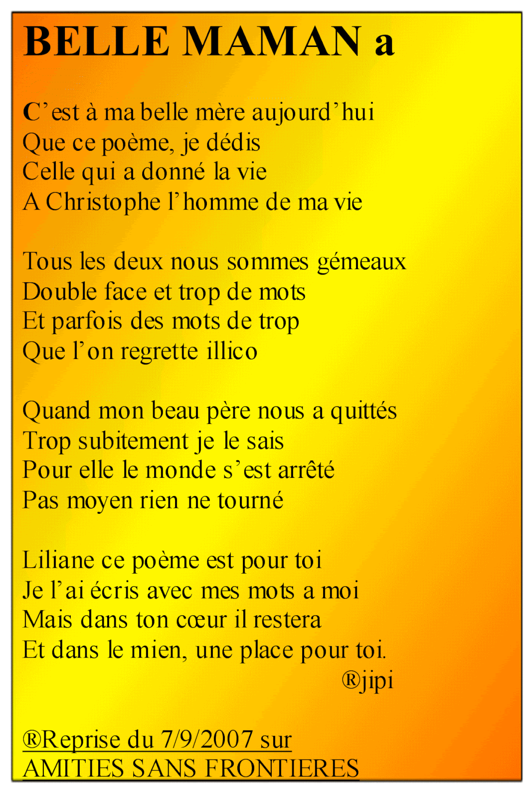 Texte Humour Anniversaire Belle Mere Jacqui Chieko