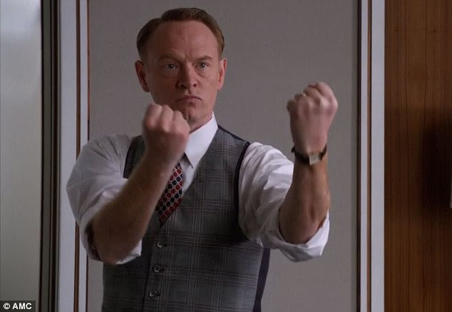 Not just tough talk: Lane was seen throwing his fists to resolve the arguement 