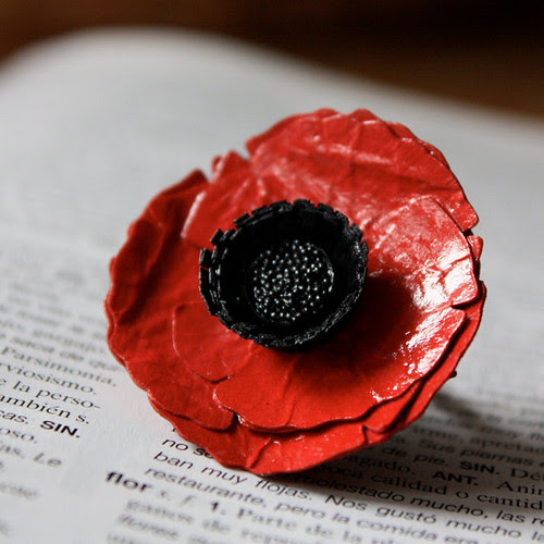 Handmade Poppy Ring