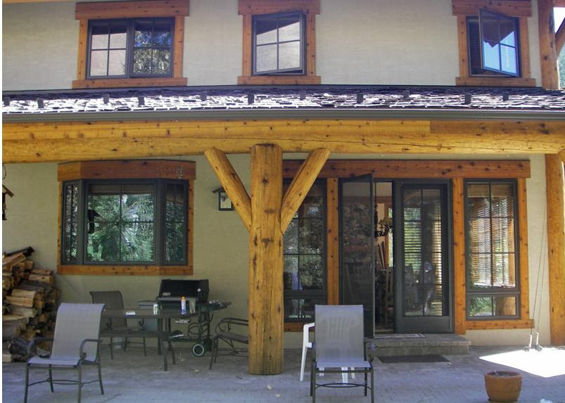 Best Home Design in Warm Springs Log Stain House 1