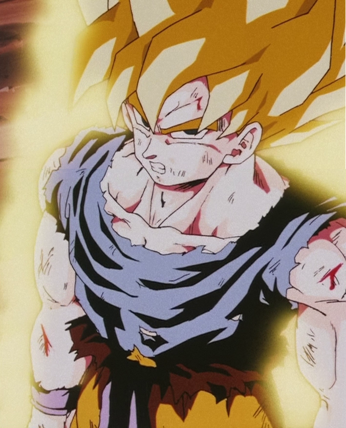 super saiyan goku kamehameha. the Super Saiyan legend.