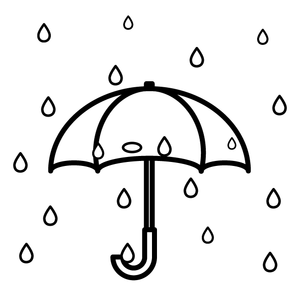 かわいい雨の無料イラスト 商用フリー オイデ43
