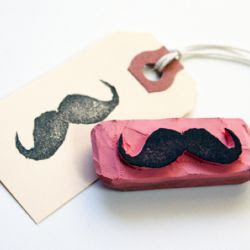 Make an awesome rubber stamp out of an eraser with the project from The Sweetest Occasion and Lovely Indeed.
