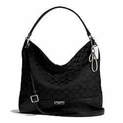 PARK SIGNATURE HOBO - COACH f23279 - SILVER/BLACK/BLACK