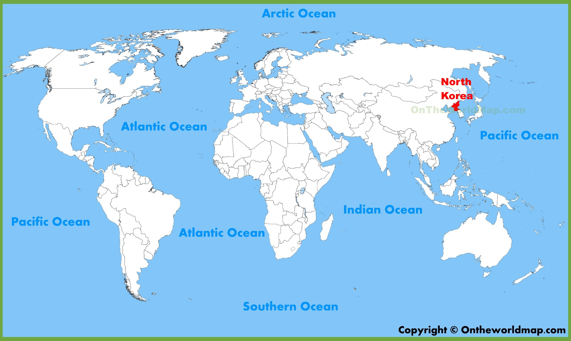 North Korea Map Of The World North Korea location on the World Map