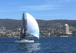 J/88 sailing Hobart, Tasmania