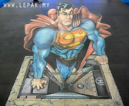 lukisan3d5 Gambar Lukisan 3D Jalanan Yang Cantik Dan Menarik