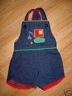 Vtg Boys Health Tex-john-jon overalls outfit Shorts-6 months
