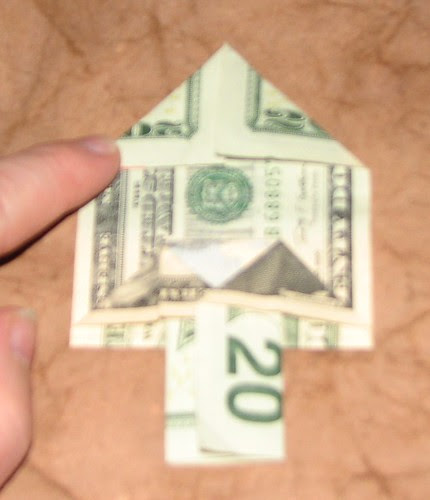 origami Money Christmas Tree 012