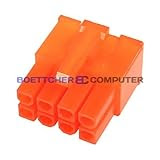 mod/smart ATX Power Connector, 8Pin, Stecker, UV-Orange