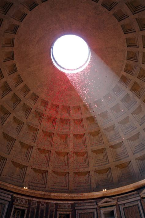 The holiday season is here, and you can't wait to share your joy with everyone. Flowers and fire, with the rose rain in Romeâs Pantheon