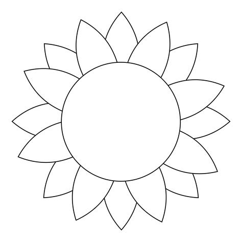  10 best sunflower cut out template printable pdf for free at printablee