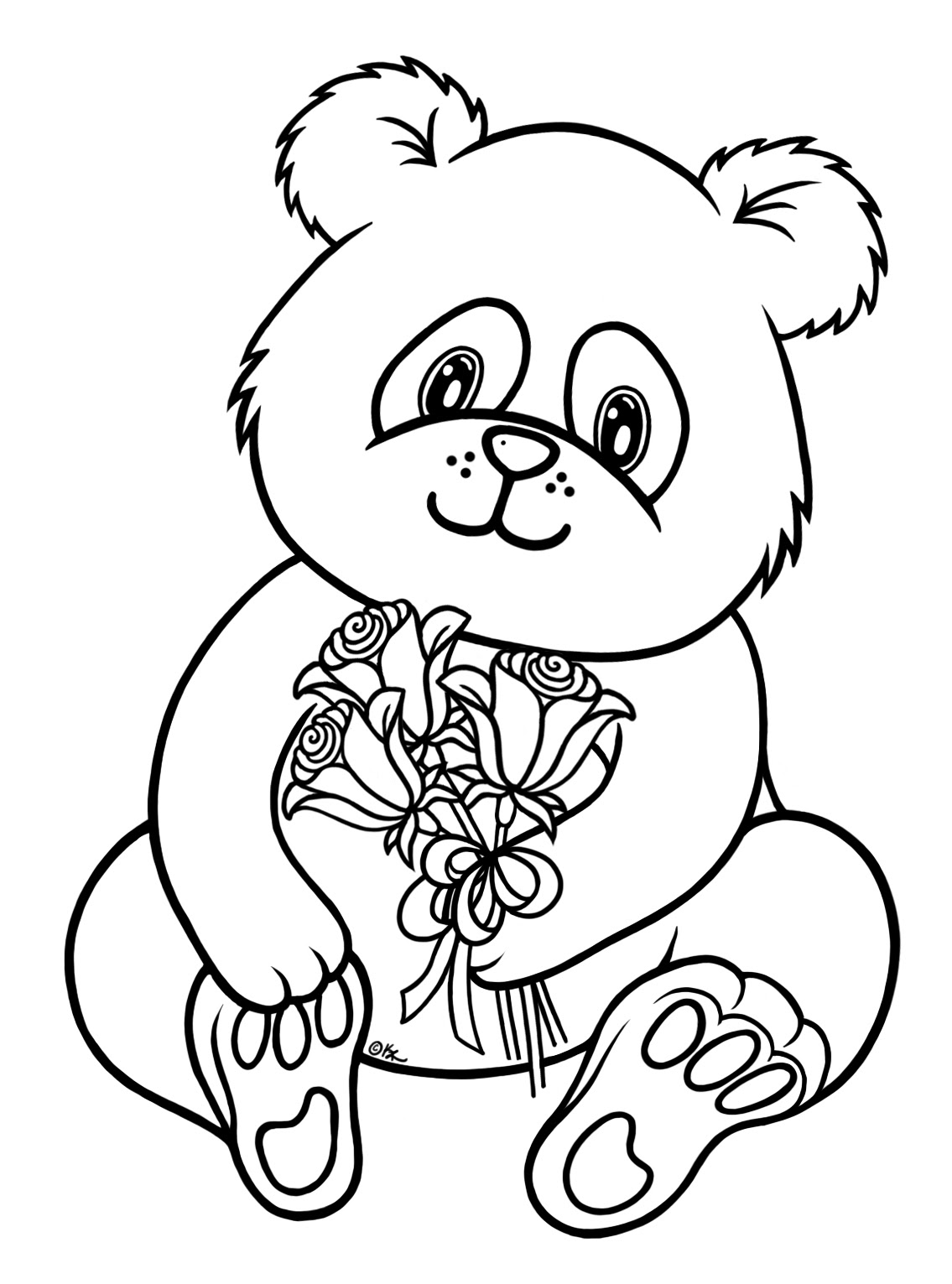 Panda bear coloring pages to download and print for free