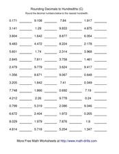 Rounding Decimals to Hundredths Worksheet for 6th Grade ...