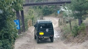 久太郎の戦国城めぐり ジムニーでオフロードコースへ