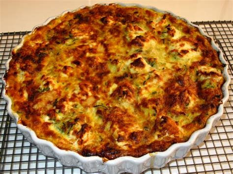 zucchini  goat cheese crustless quiche recipe food