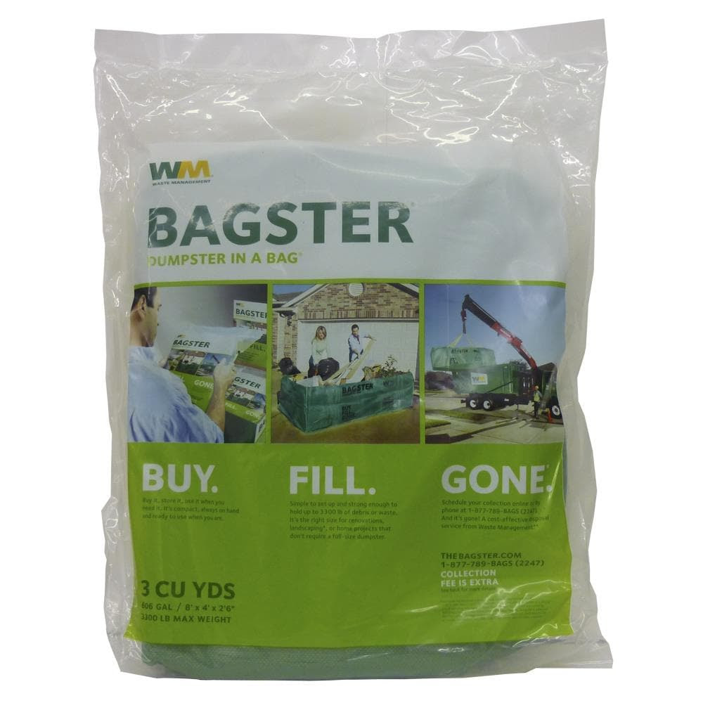 Waste Management Bagster Green Outdoor Polypropylene Construction Trash Bag