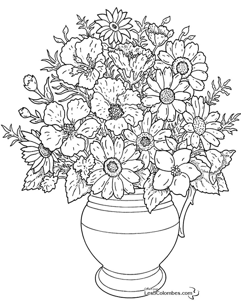 74 dessins de coloriage fleur à imprimer sur LaGuerche.com  Page 1