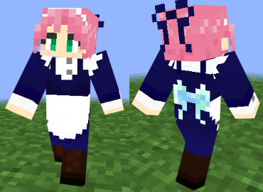 ほわっとブログ Minecraft スキン配布 マインクラフト スキン25 執事 メイド