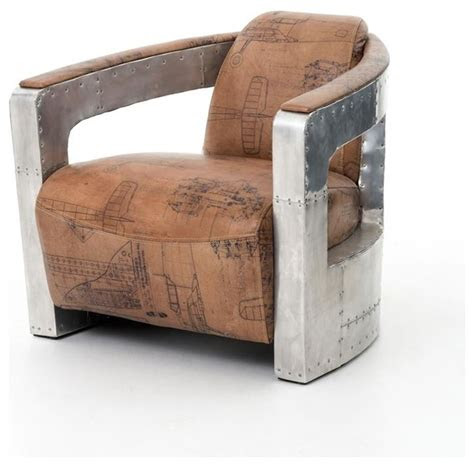 sinclair club chair  leather  spitfire arm aviator