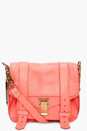 Neon Leather Coral Bag... so pretty.