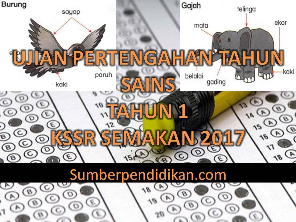 Ujian Pertengahan Tahun 1 Sains KSSR semakan 2017 - Sumber 