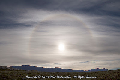 Solar Halo at Cape Hofmann Halvo, Scoresby Sund, Greenland