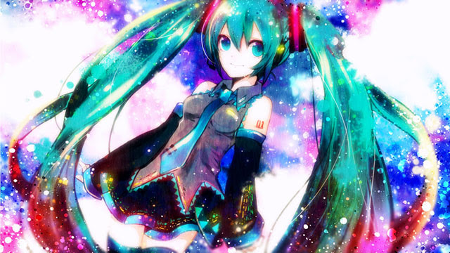 初音ミク 綺麗な光とミクの高画質イラスト画像 ボカロ壁紙