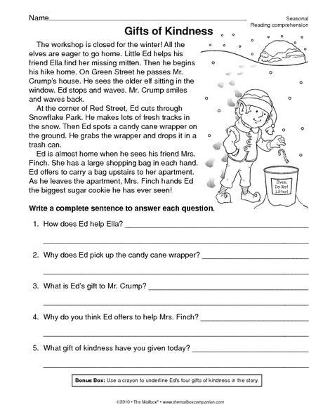 This packet of 20 short passages . christmas reading comp reading comprehension worksheets teaching