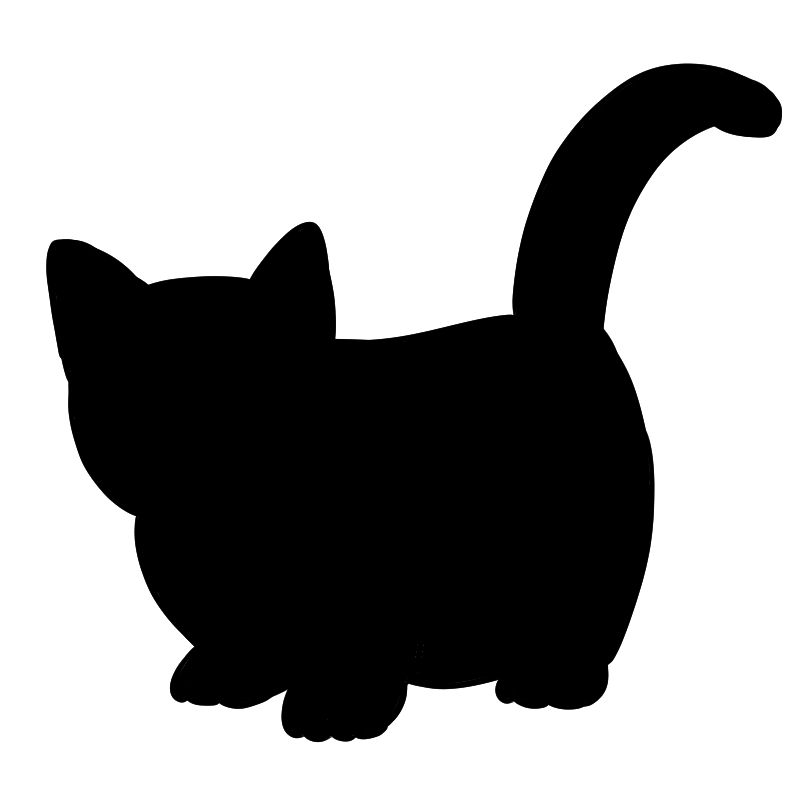 猫のシルエットイラスト集 ドラゴンブ