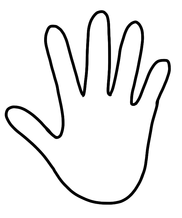 Hand Outline Template Clipart Best Cliparts Co