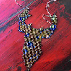 deer head necklace