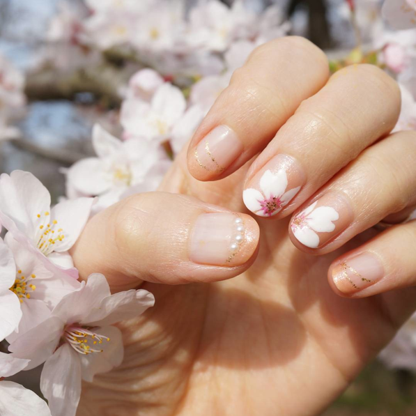 受賞ネイル発表 セルフネイル部 桜ネイルコンテスト セルフネイル部
