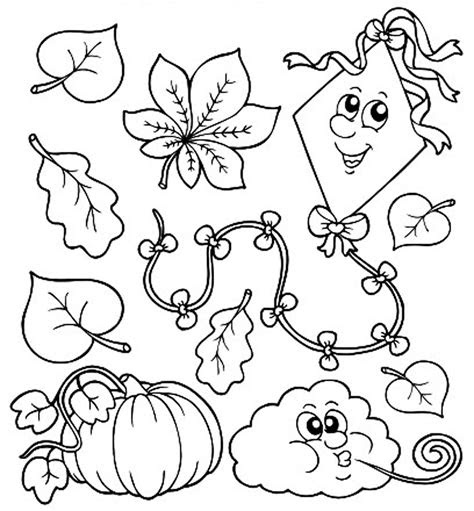 fall coloring pages  kindergarten learning printable