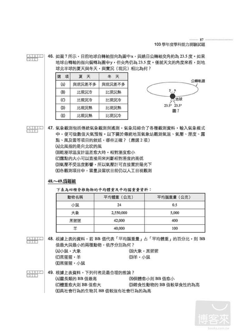 ►GO►最新優惠► 【暢銷書】104升大學決戰學科能力測驗近五年歷屆試題自然考科