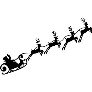 Silhouette Design Store - View Design #35886: christmas santa reindeer ...
